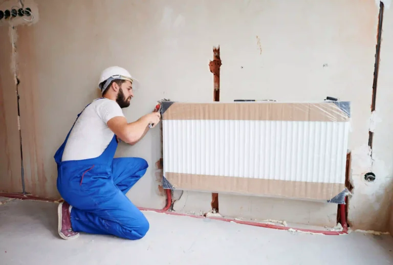 Doğalgaz hattı ve radyatör montajı